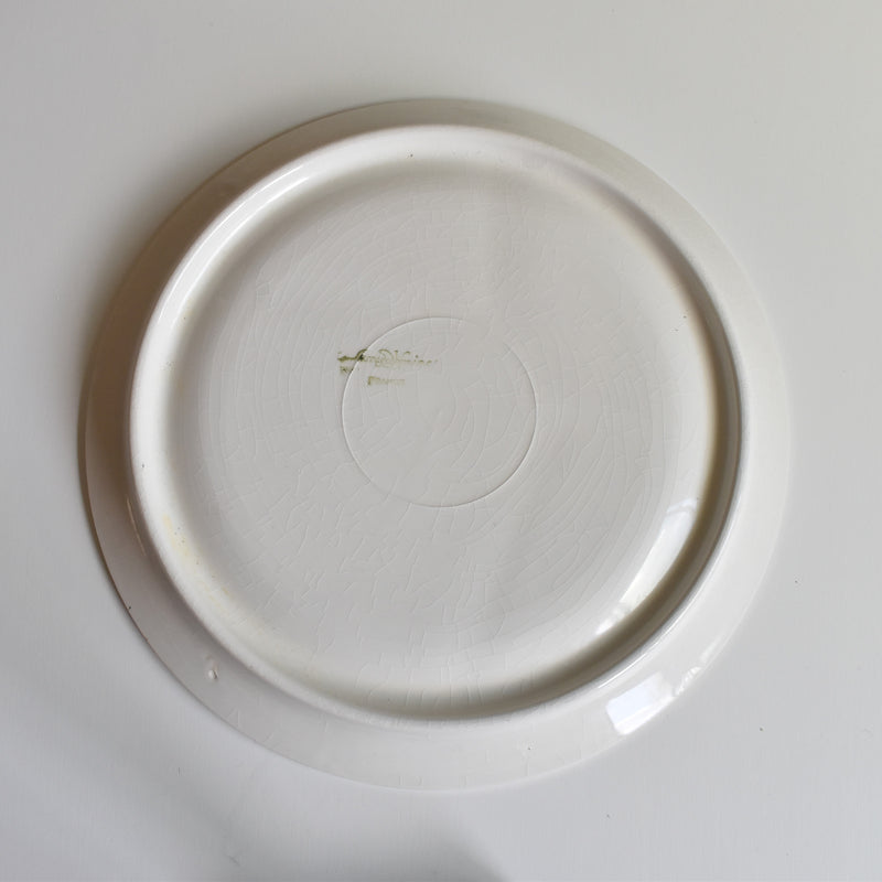 Vintage Fondue Plate Digoin & Sarreguemines White A