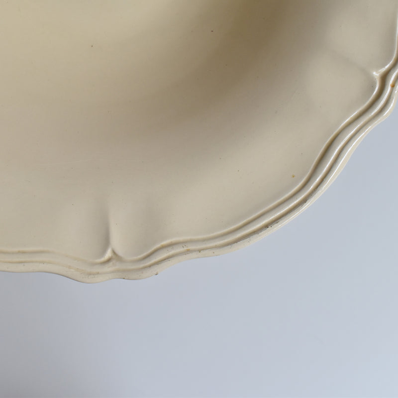 Vintage floral rim salad bowl, unknown kiln