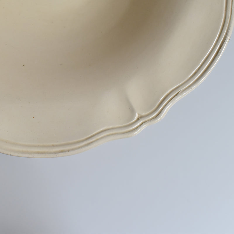 Vintage floral rim salad bowl, unknown kiln