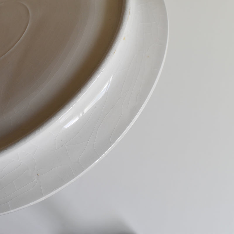 Vintage Fondue Plate Digoin & Sarreguemines White A