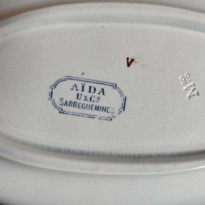 Antique Sauce Boat U&C Sarreguemines Aïda A