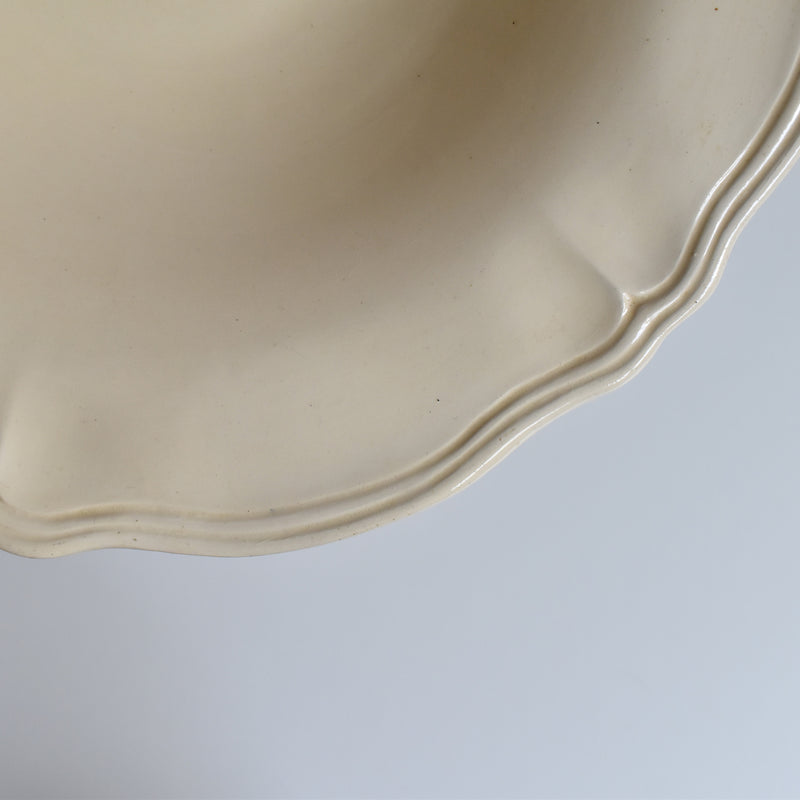 Vintage floral rim salad bowl, unknown kiln
