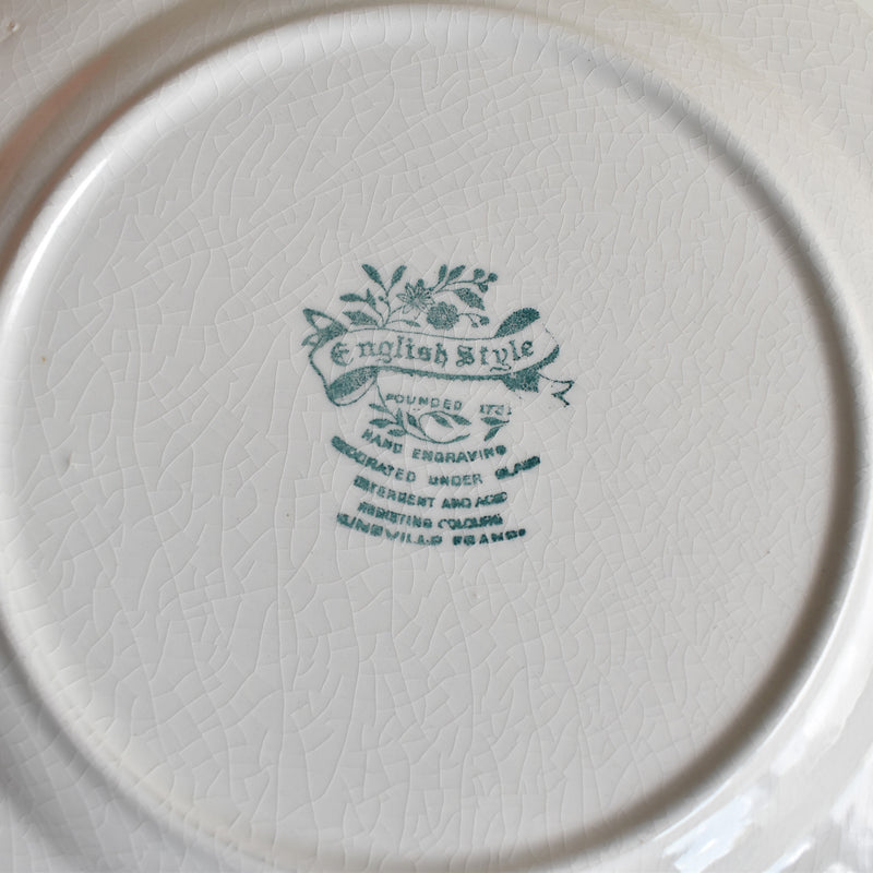 Vintage Dessert Plate Luneville English Style D