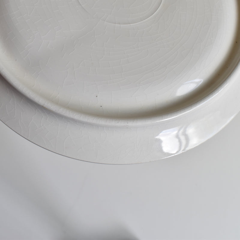 Vintage Fondue Plate Digoin & Sarreguemines White A