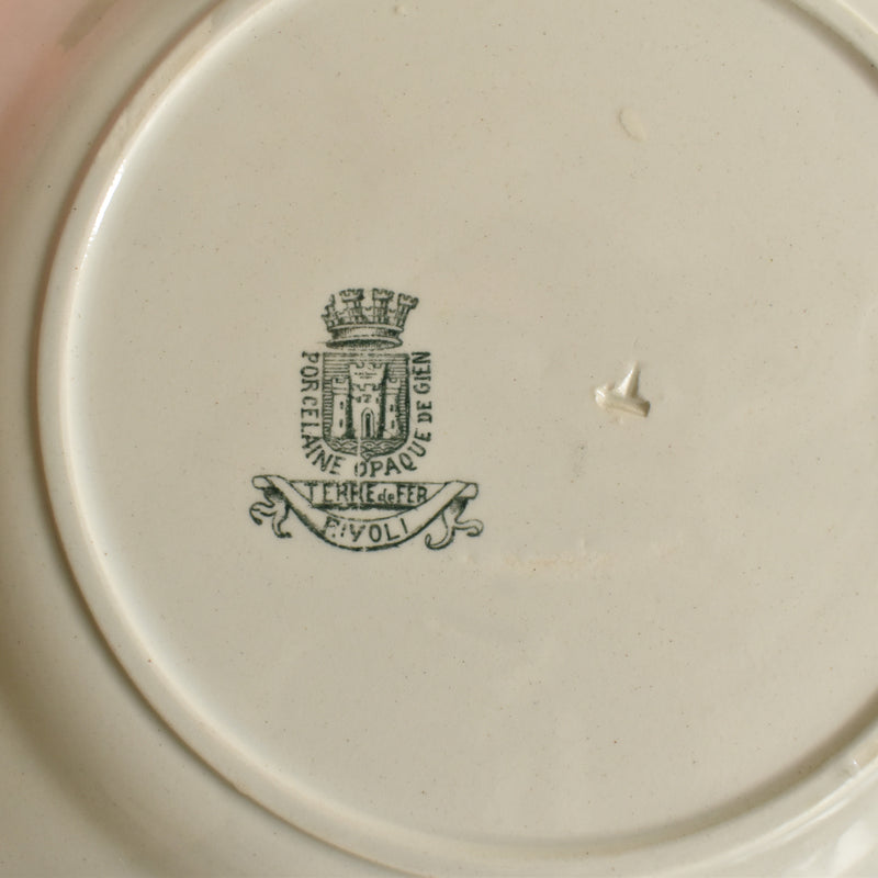 Antique Plate Gien Rivoli A