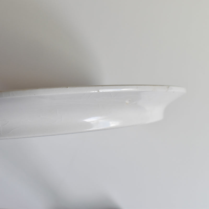 Vintage Fondue Plate Digoin & Sarreguemines White A