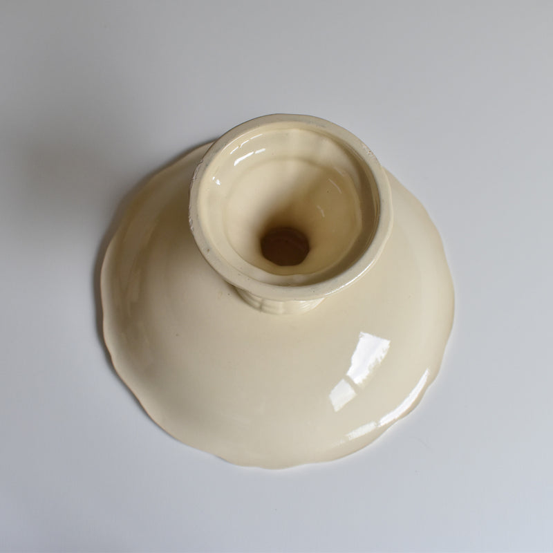 Vintage Compote Dish, Sarreguemines, Floral Rim