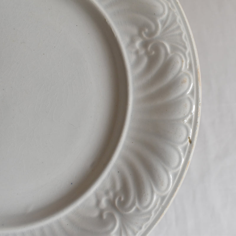 Antique Dessert Plate, Creil et Montereau, Relief E