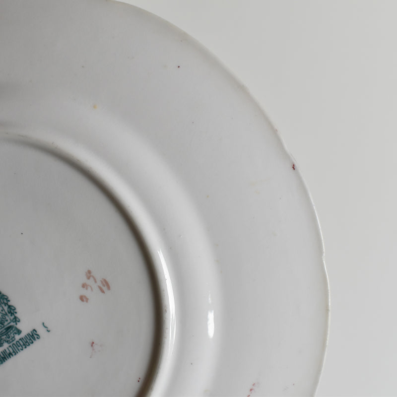 Antique Dessert Plate Sarreguemines Minton Pink 235 J