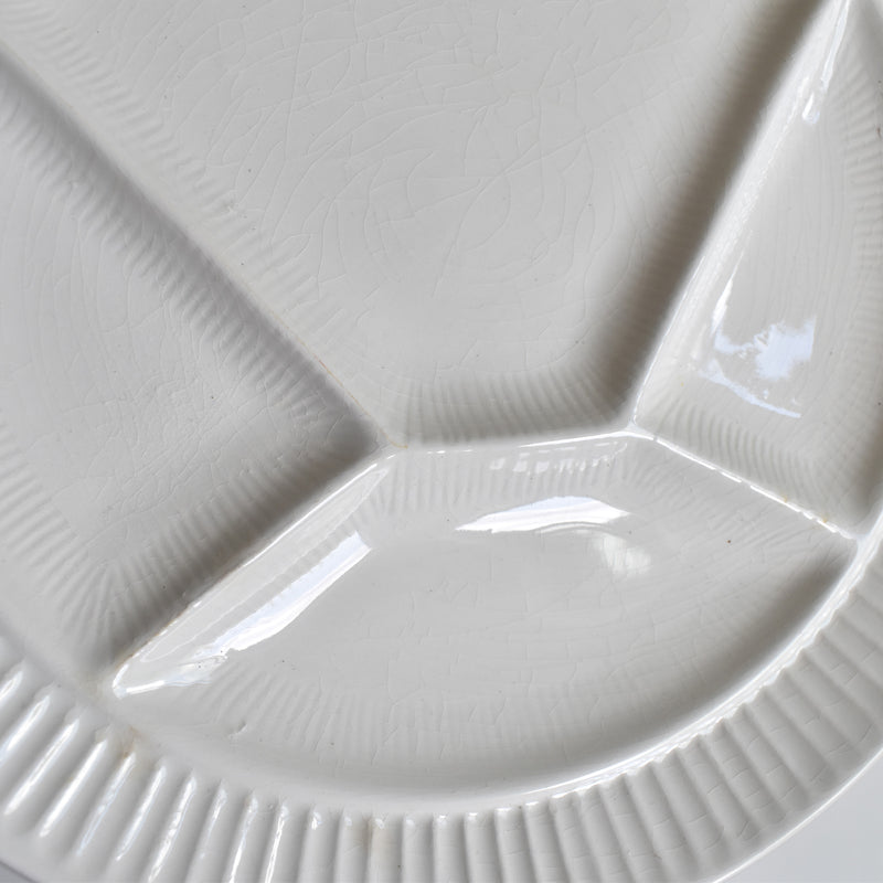 Vintage Fondue Plate Digoin & Sarreguemines White A