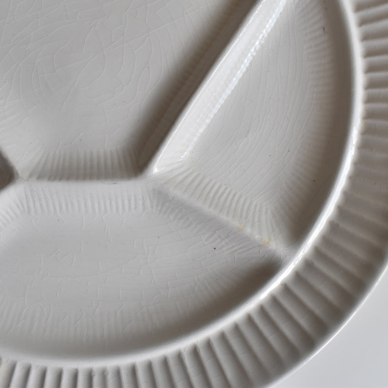 Vintage Fondue Plate Digoin & Sarreguemines White A
