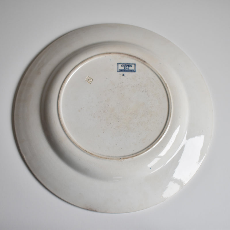 Antique large plate, U&C Sarreguemines Carmen