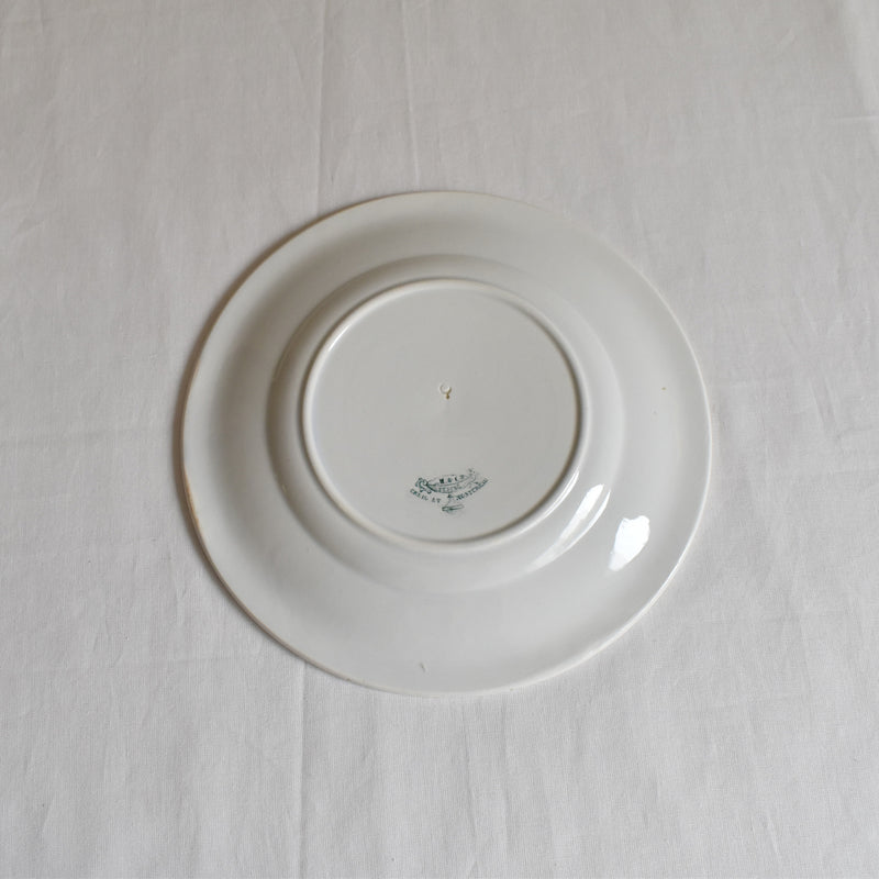 Antique Dessert Plate, Creil et Montereau, Relief D