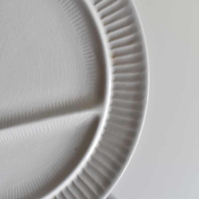 Vintage Fondue Plate Digoin & Sarreguemines White A