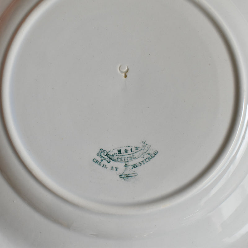 Antique Dessert Plate, Creil et Montereau, Relief D
