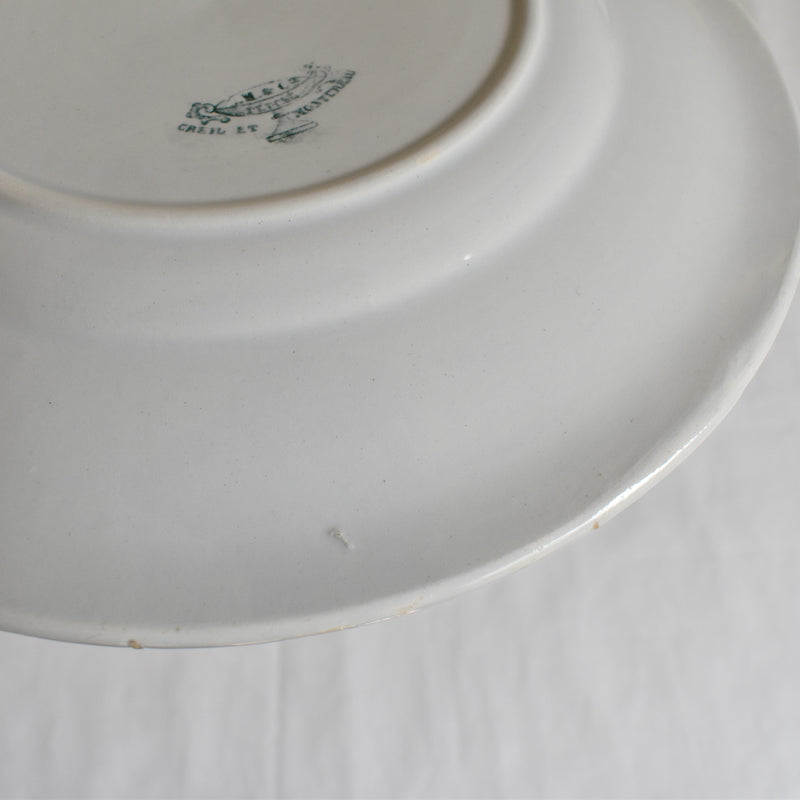 Antique Dessert Plate, Creil et Montereau, Relief D