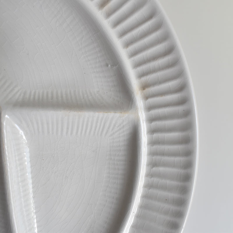 Vintage Fondue Plate Digoin & Sarreguemines White A