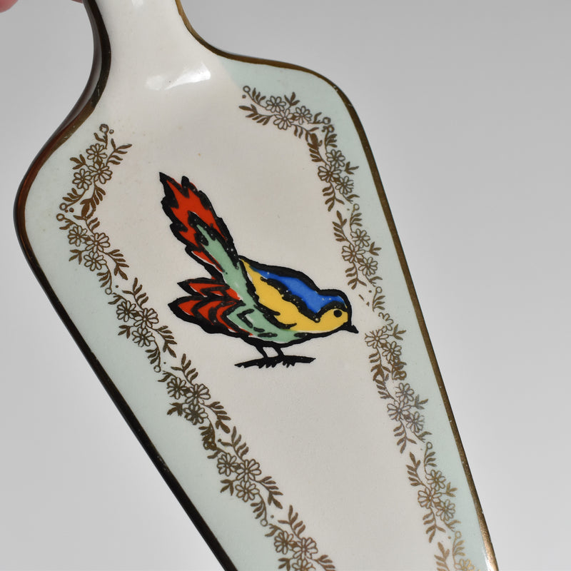 Vintage Cake Server, Moulins des Loups, Oiseaux