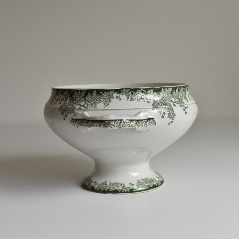 Antique soup tureen without lid, Saint-Amand, Platane