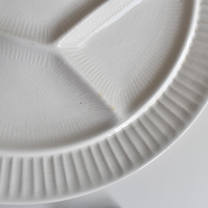Vintage Fondue Plate Digoin & Sarreguemines White A