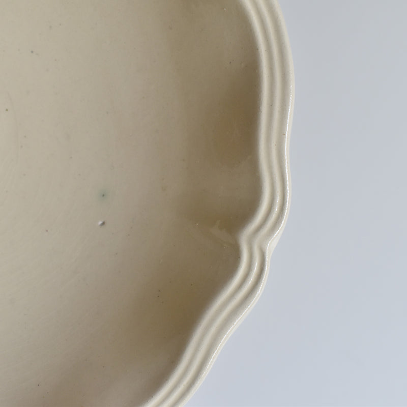 Vintage Compote Dish, Sarreguemines, Floral Rim