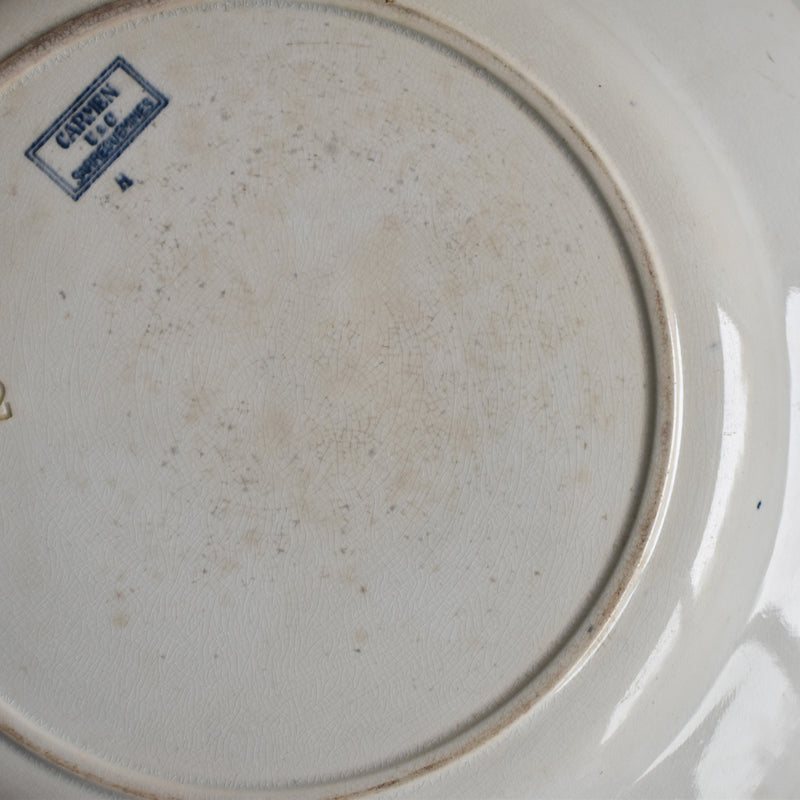 Antique large plate, U&C Sarreguemines Carmen