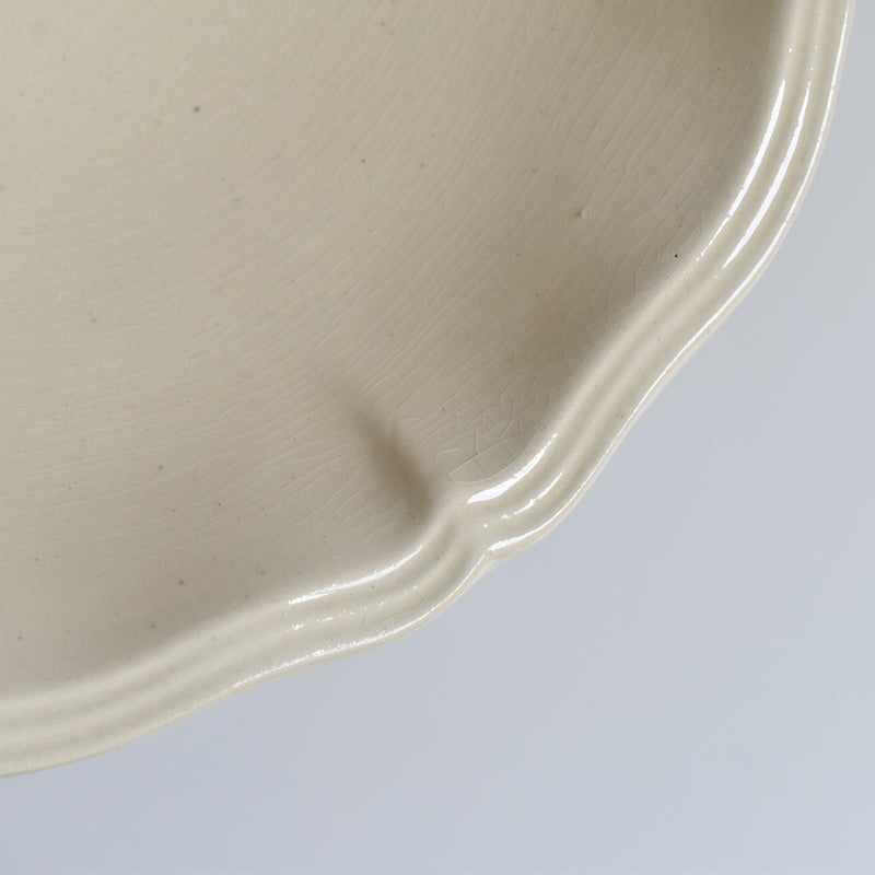 Vintage Compote Dish, Sarreguemines, Floral Rim