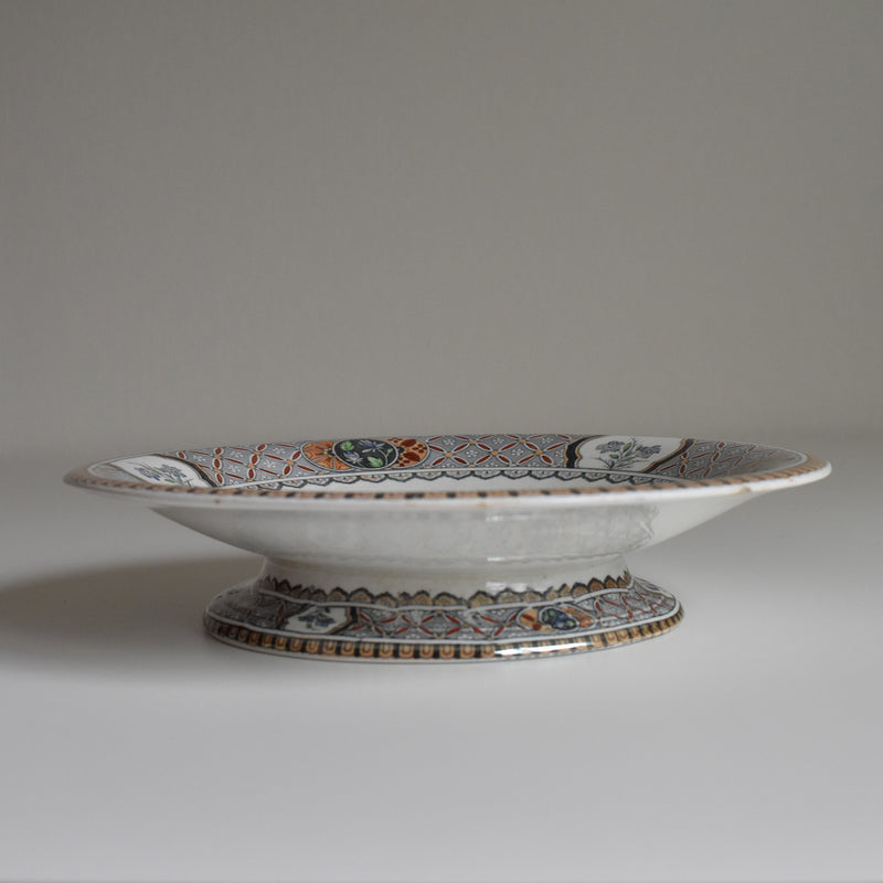Antique Pedestal Plate, Minton Chinese Diaper