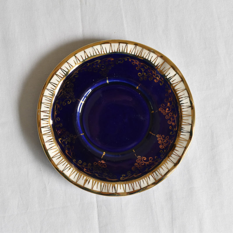 ア.ドラサンヴァル A.Dressinval コーヒーカップ＆ソーサー ダークブルー D