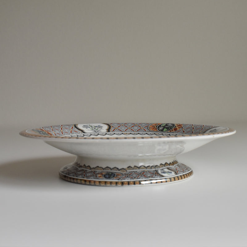 Antique Pedestal Plate, Minton Chinese Diaper
