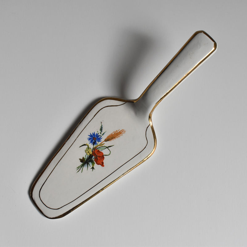 Vintage Cake Server Moulanderoux Fleurs
