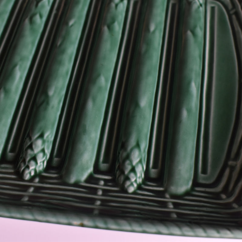 Vintage Barbotine Asparagus Plate
