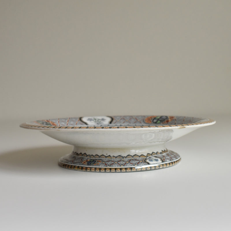 Antique Pedestal Plate, Minton Chinese Diaper