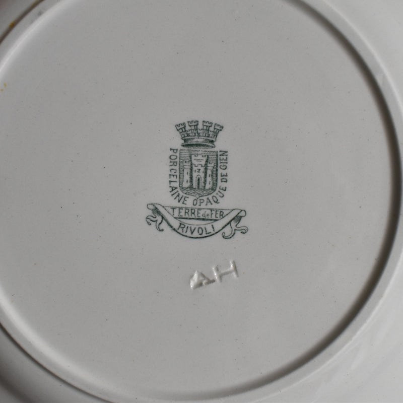 Antique Plate Gien Rivoli B