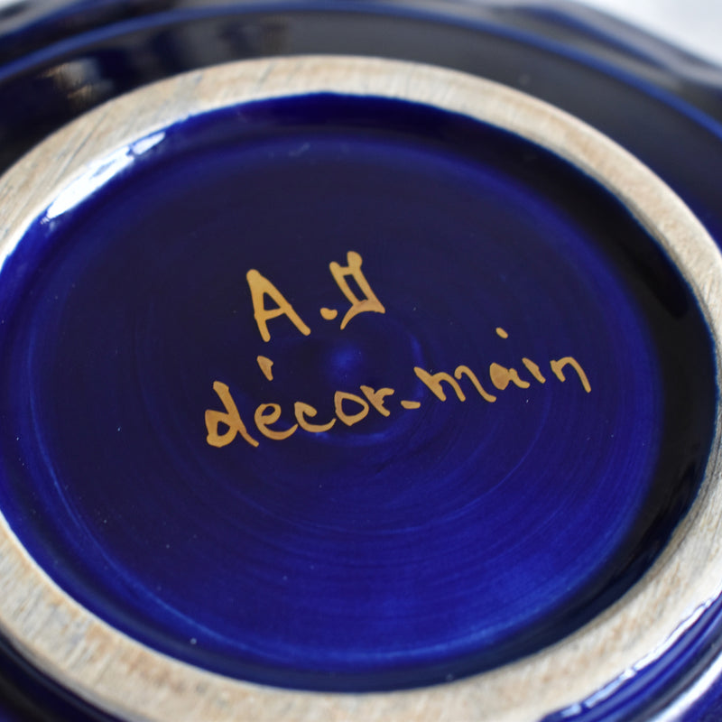 ア.ドラサンヴァル A.Dressinval コーヒーカップ＆ソーサー ダークブルー D