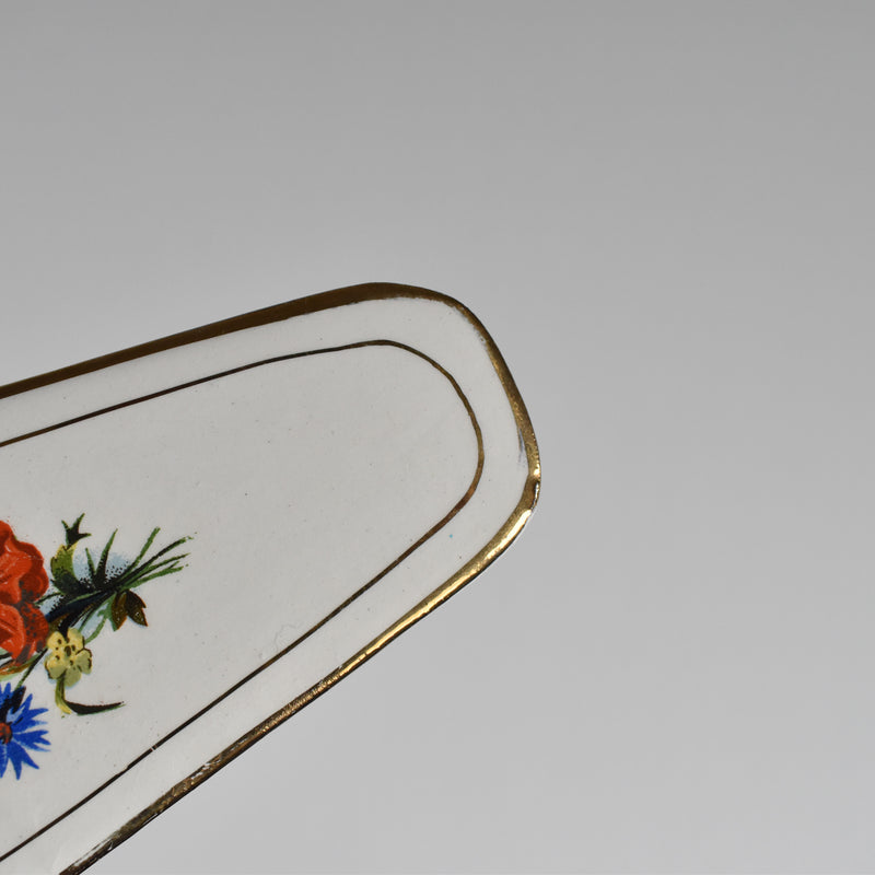 Vintage Cake Server Moulanderoux Fleurs