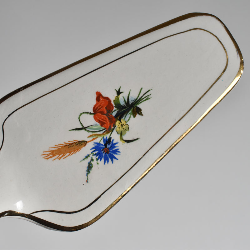 Vintage Cake Server Moulanderoux Fleurs