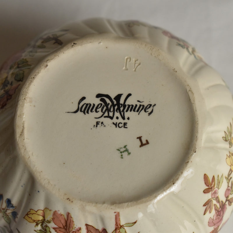 Antique Sugar Pot U&C Sarreguemines Louis XV