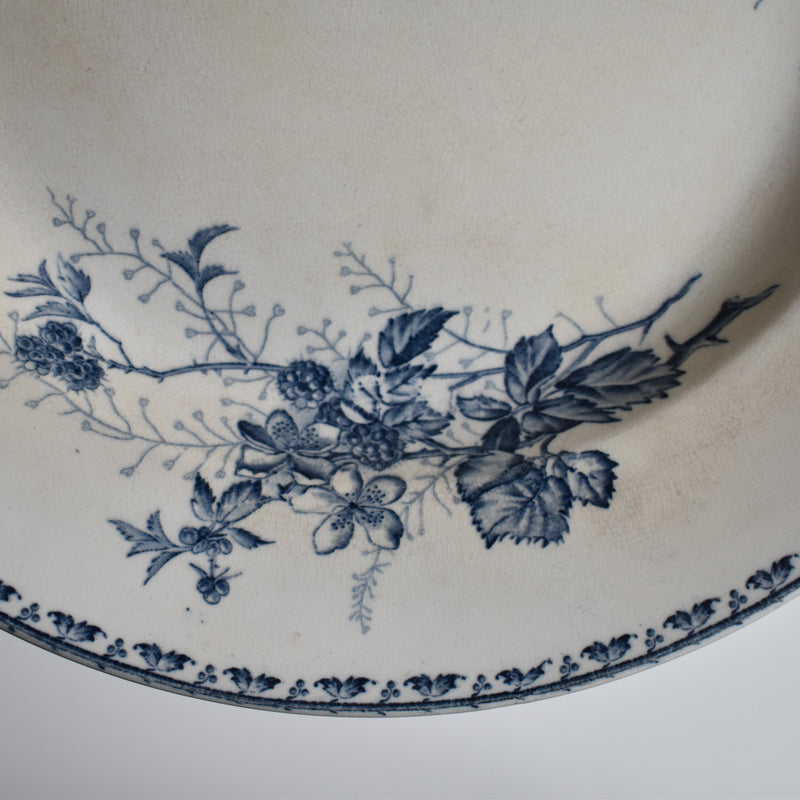 Antique large plate, U&C Sarreguemines Carmen