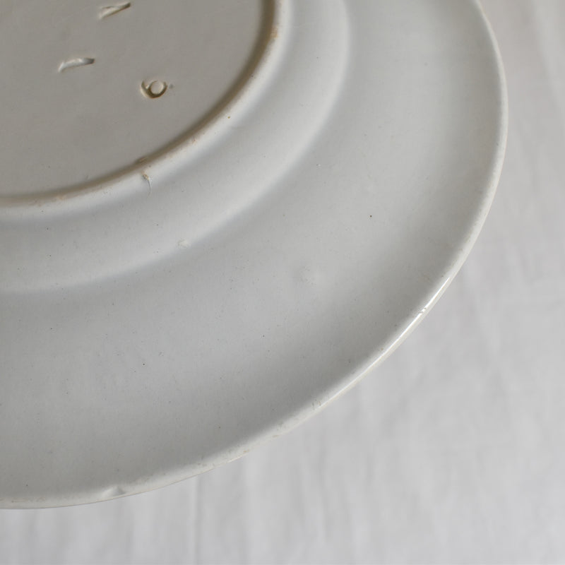 Antique dessert plate, Creil et Montereau, relief, C