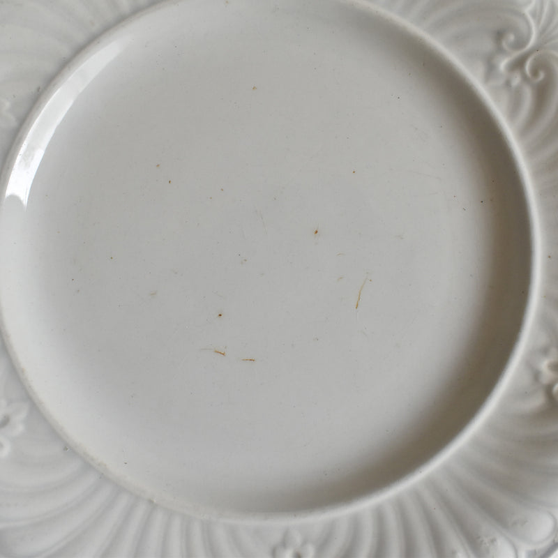 Antique dessert plate, Creil et Montereau, relief, C