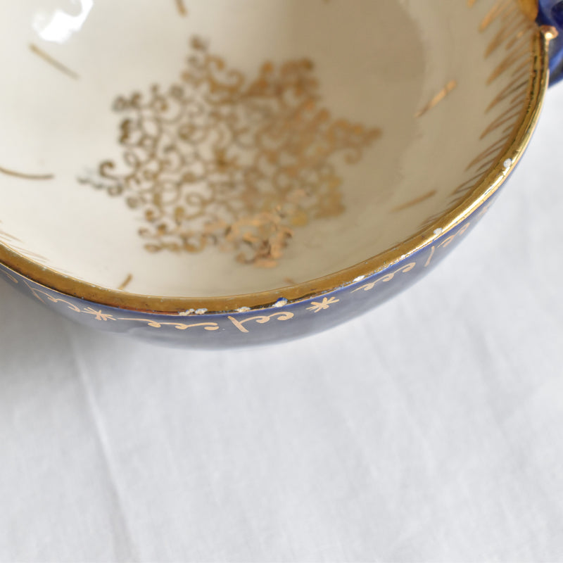 ア.ドラサンヴァル A.Dressinval コーヒーカップ＆ソーサー ダークブルー D