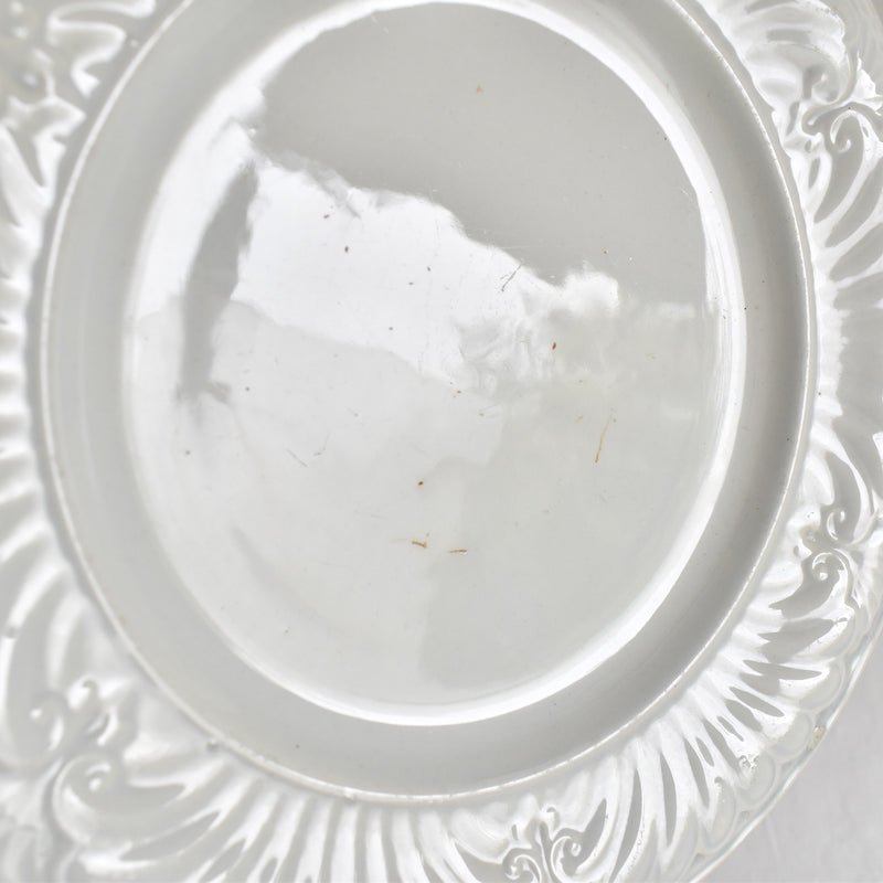 Antique dessert plate, Creil et Montereau, relief, C