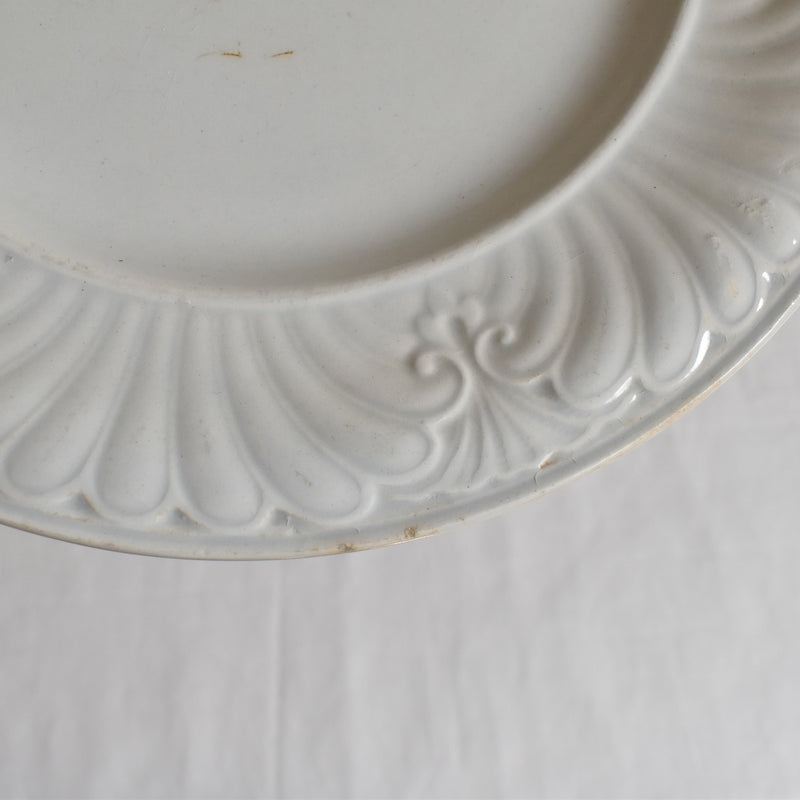Antique dessert plate, Creil et Montereau, relief, C