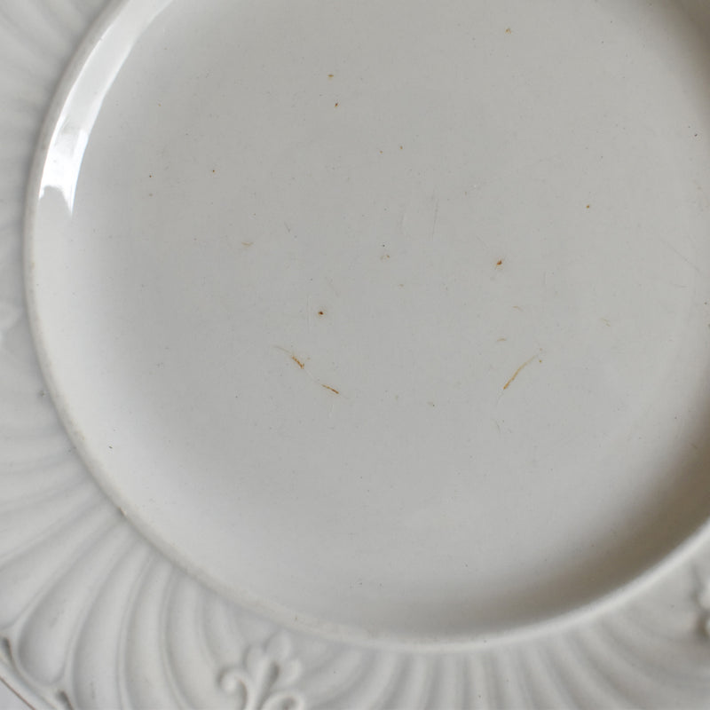 Antique dessert plate, Creil et Montereau, relief, C