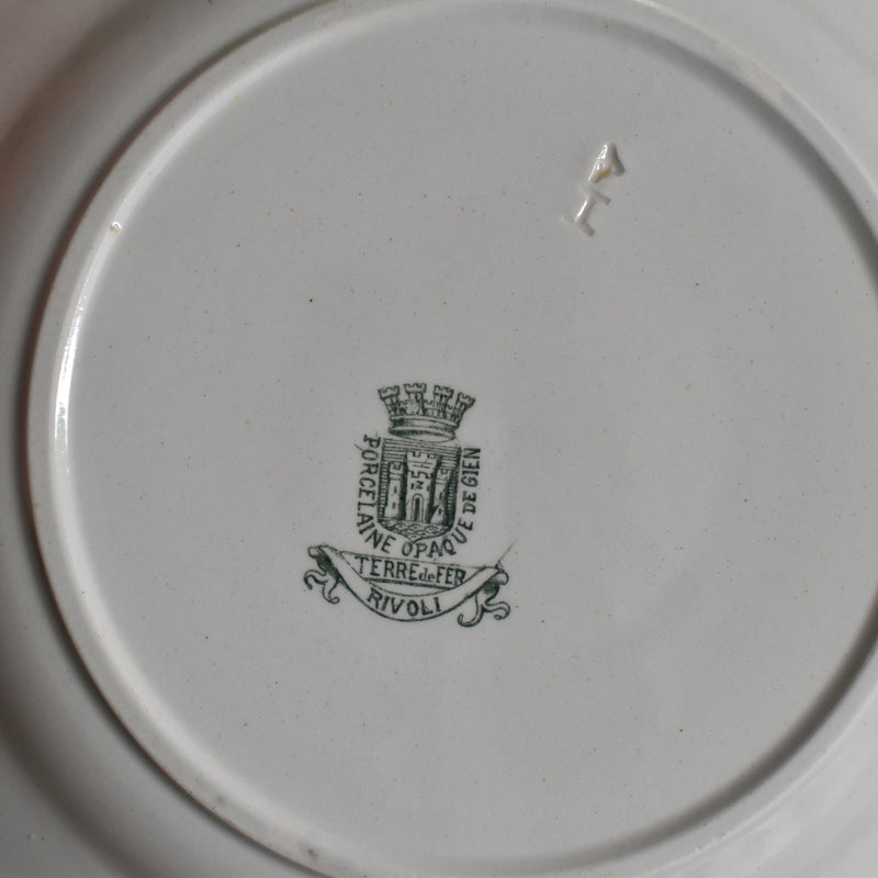Antique Plate Gien Rivoli C