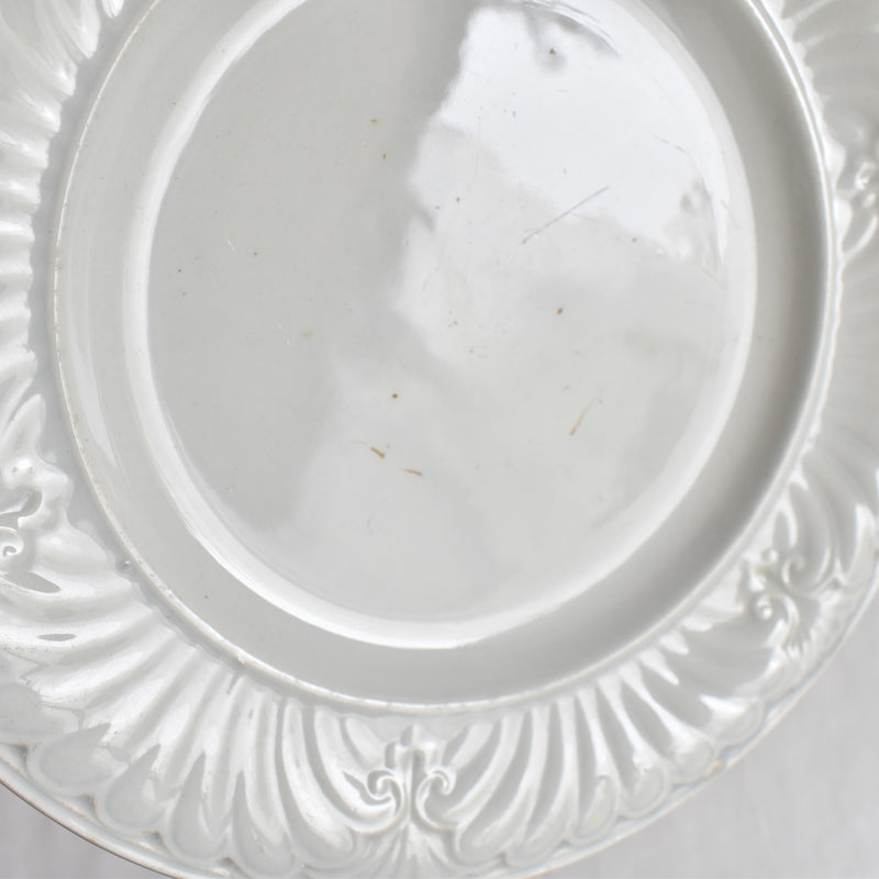 Antique dessert plate, Creil et Montereau, relief, C