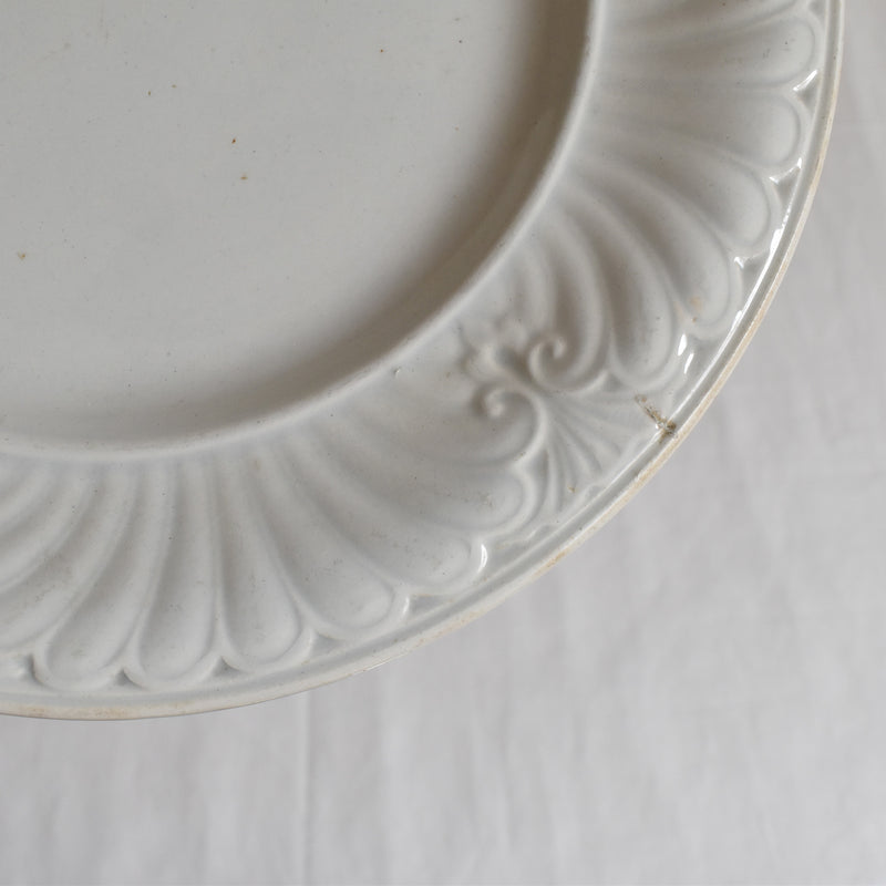 Antique dessert plate, Creil et Montereau, relief, C