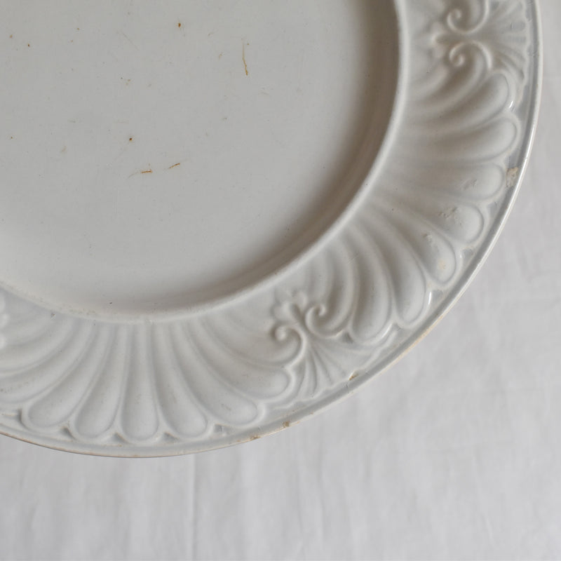 Antique dessert plate, Creil et Montereau, relief, C