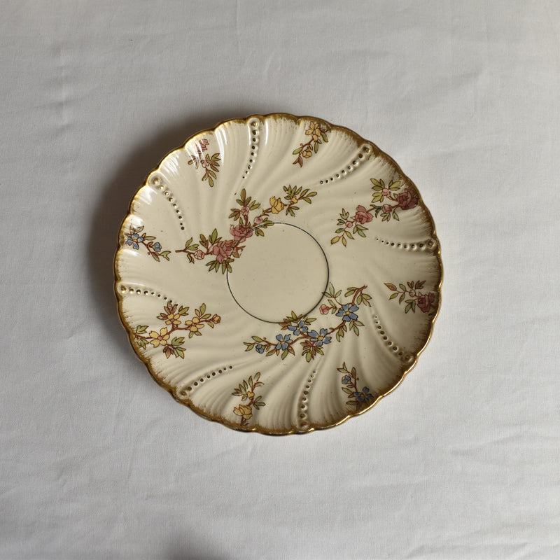 Antique Cup & Saucer, Sarreguemines Louis XV A